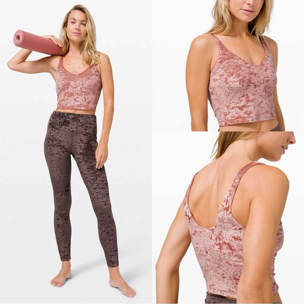 Lululemon Align Tank Top Crushed Velvet Soft Cranberry Size 4